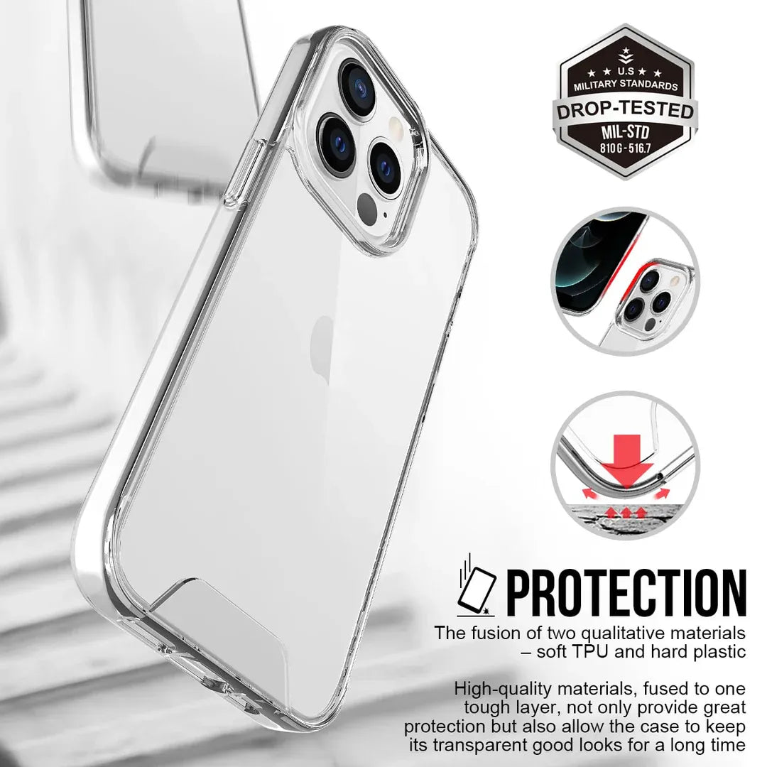 iPhone 13 Pro Back Cover / Crystal Clear 360 Protection Case